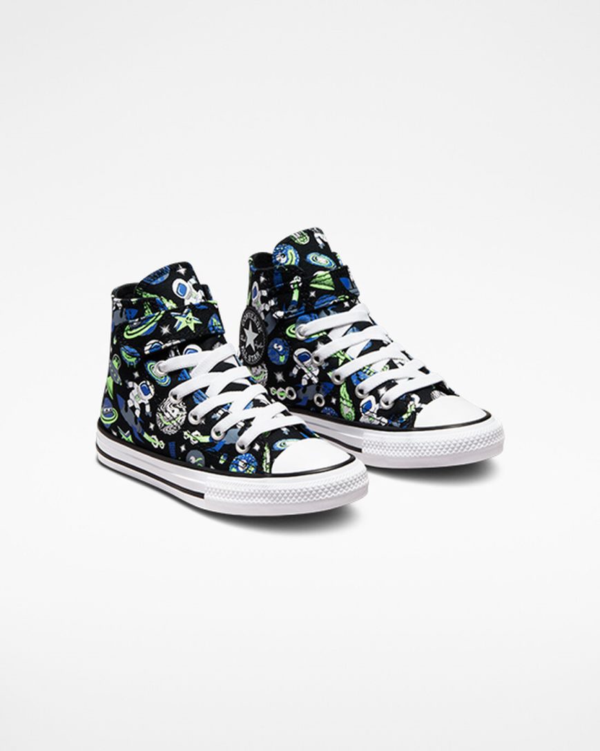 Boys' Converse Chuck Taylor All Star Easy-On Space Cruiser High Top Shoes Black / Blue / Green | AU E3645W